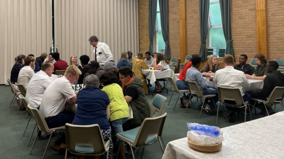 Full tables of games and dinner at YIP